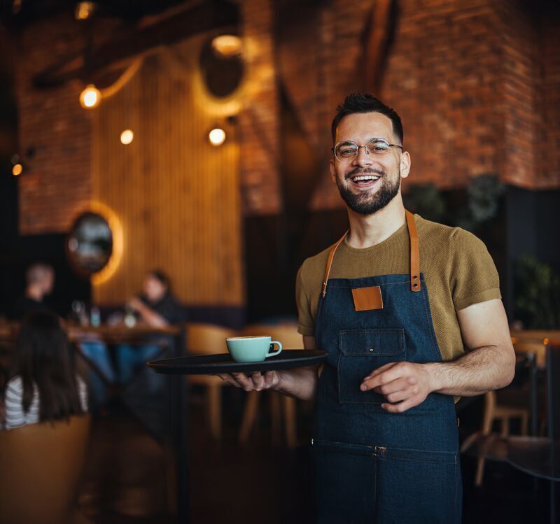 Smiling barista